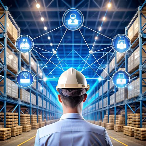 A warehouse manager contemplates the future of logistics visualized