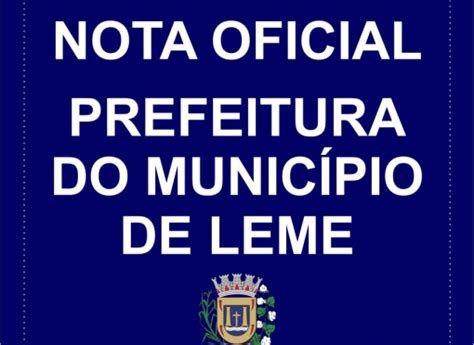 Nota Oficial Prefeitura Municipal De Leme