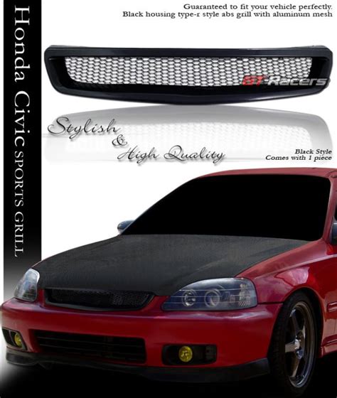 Purchase Jdm R Black Mesh Aluminum Front Hood Grill Grille 99 00 Honda Civic Ek Ek9 1999 In