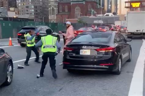 Wild Footage Shows Driver Passengers Violently SLAMMING NYPD Traffic