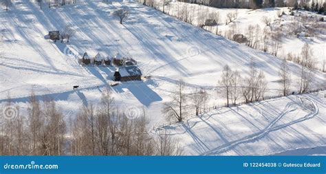 Transylvania Winter in Carpathian Mountains Landscape of Romania Stock ...