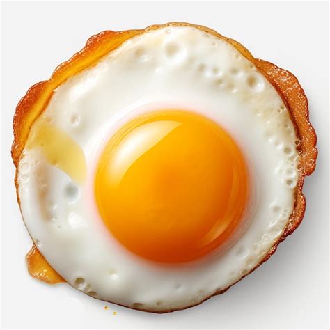 Premium Photo Fried Egg And Yolk Isolated On White Background