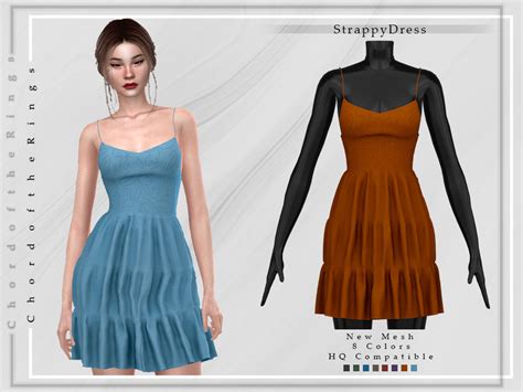 The Sims Resource ChordoftheRings Strappy Dress D 198