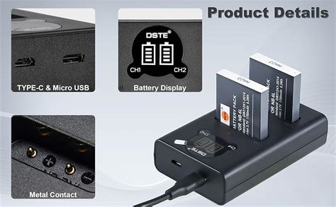 Amazon DSTE 2X NB 6L Dual LCD Battery Charger Compatible With