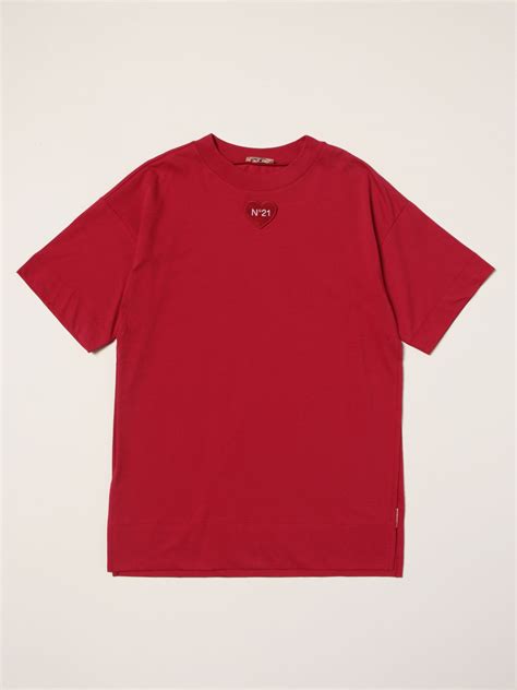 N° 21 N ° 21 Cotton T Shirt With Logo Red N° 21 T Shirt