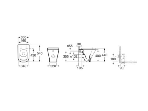 Inodoro Adosado A Pared Con Salida Dual Incluye Taza Rimless Y Tapa