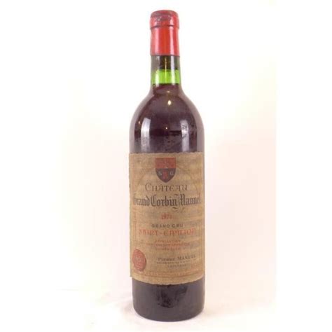 Saint émilion château grand corbin manuel grand cru rouge 1974