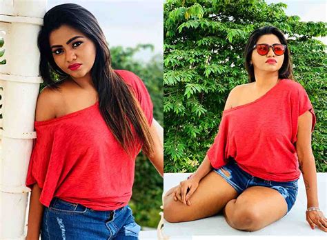 Hot Photoshoot Of Shalu Shamu In Denim Shorts Filmy
