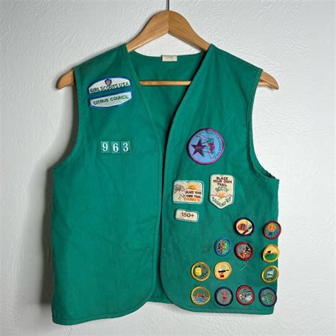 Vintage Jackets And Coats Vintage Girl Scouts Vest With Patches 9s Poshmark