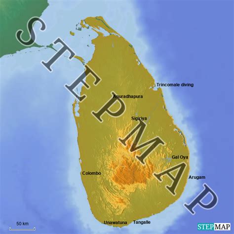 StepMap Sri Lanka 2023 Landkarte für Deutschland