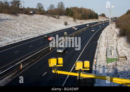 specs speed cameras fast traffic M11 motorway essex england uk gb Stock ...