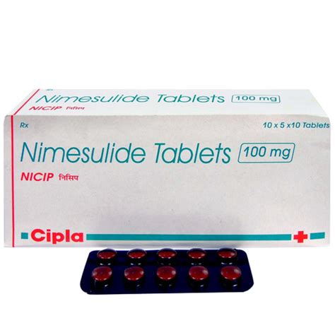 Nicip Mg Ds Mg Tablets At Rs Box Nimesulide Tablet Id