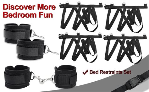 Amazon Sex Bondage Bdsm Kit Bed Restraints Set Super Easy Install Sex Rope Adjustable