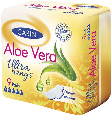 ᐉ Гигиенические прокладки Carin Ultra Aloe Vera 5 капель 9 шт. (300959)