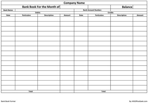 What is Bank Book? Definition, Format & Importance - MSOfficeGeek