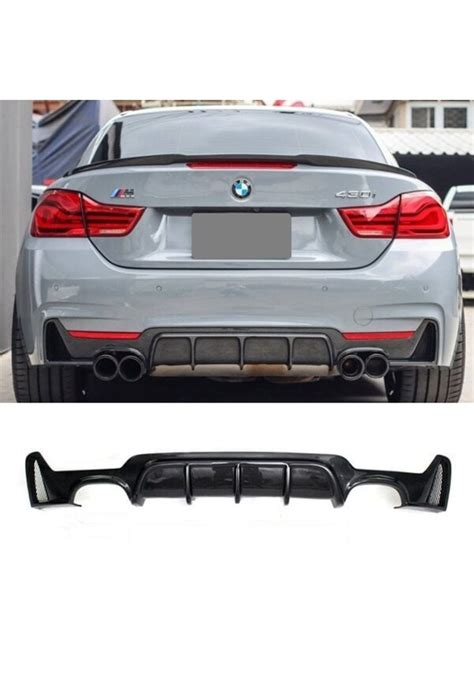 Bmw F32 F33 F36 Arka Tampon Difüzörü 4 Çıkış Pianoblack 4 Serisi