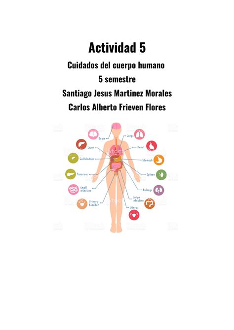 Actividad Organos De Los Sentidos Actividad Cuidados Del Cuerpo