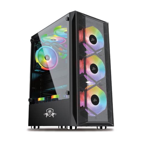 RAiDER GAMiNG PC CASE BLACK TOWER WITH 3 NO AA-111 RGB FAN