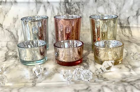 12 Pack Mercury Candle Holders Choose Your Size And Color Etsy