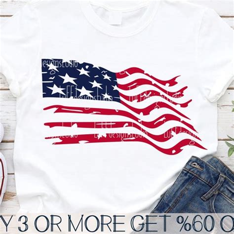 Distressed Flag Svg American Flag Svg 4th July Svg Grunge Etsy