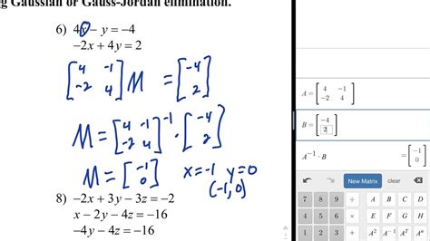 Solving Matrix Equations With Inverse Matrices Youtube