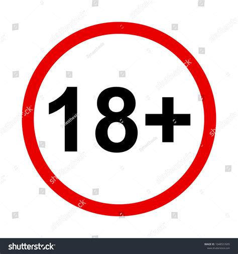 Age Restriction Symbol Vector 18 Symbol Stock Vector Royalty Free