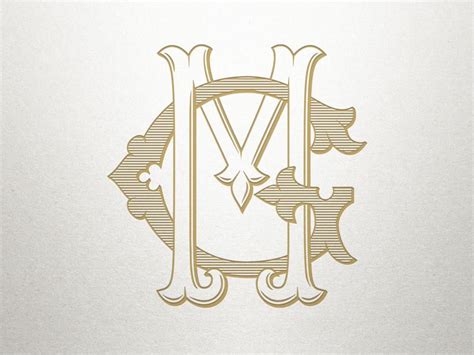 Digital Wedding Monogram Gm Mg Wedding Monogram Vintage Etsy Canada