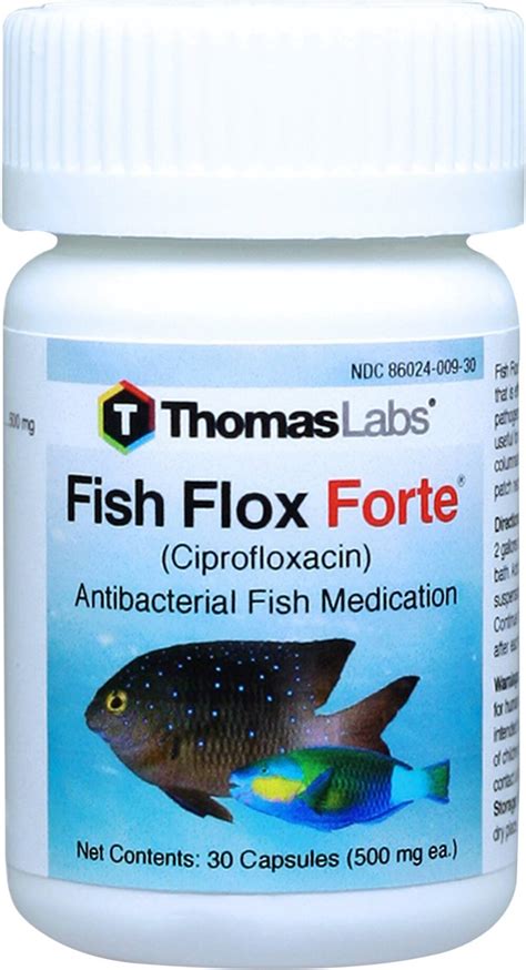 Thomas Labs Fish Flox Forte Ciprofloxacin Antibacterial Fish Medication