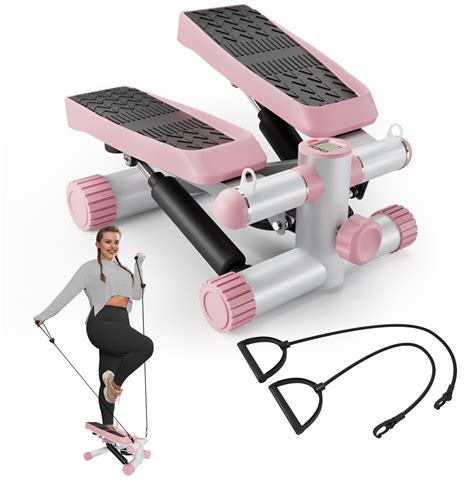 Steppers For Exercise Stair Stepper With Resistance Bands Mini Stepper With 330lbs Loading