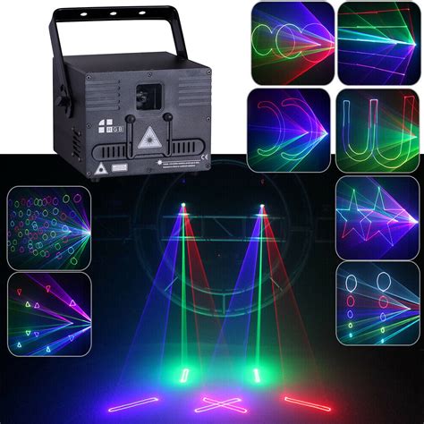 1W RGB DMX Full Color ILDA Animation Laser Light DJ Stage Effect 1 Watt