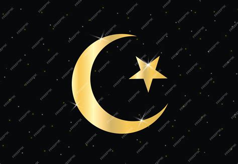 Premium Vector | Islam symbol The star and crescent moon symbol of ...