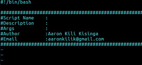 How To Create Custom Header Template For Shell Scripts In Vim