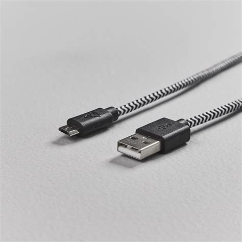 Micro USB kabel 2m Flätad trendig laddkabel Smartline