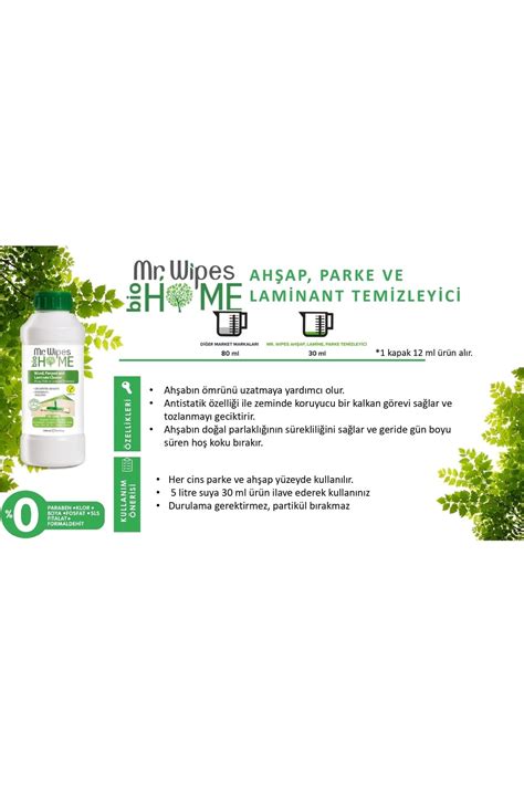 Farmasi Mr wipes Ahşap Parke Ve Laminant Temizleyici 1000ml vegan