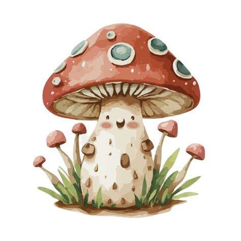 AI generated cute mushroom Clipart 37083283 PNG