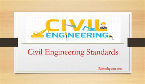 Civil Engineering Works Standards and Codes – PAKTECHPOINT