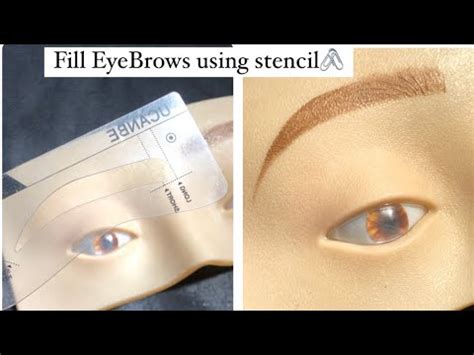 How To Fill Eyebrows Using Stencil Tutorial YouTube