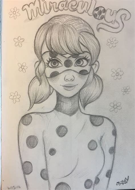 Miraculous Ladybug Pencil Drawing