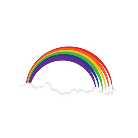 Plantilla De Icono De Belleza De Arco Iris Vector Premium