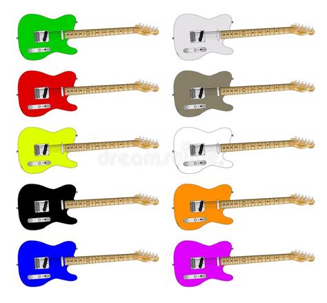 Guitar Fender Telecaster Vector Stock Illustrations Guitar Fender