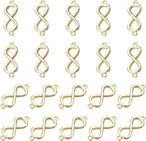 Amazon PH PandaHall 20pcs Golden Infinity Charms 18K Gold Plated