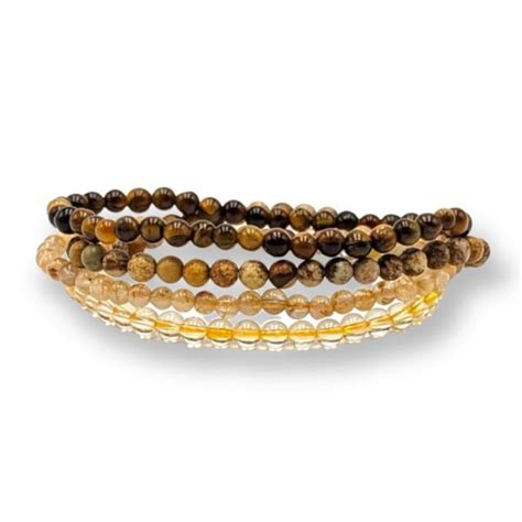 Bracelets Pierre Jaune Chakra Plexus Solaire Garaulion