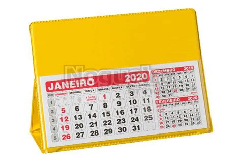 Calendário de Mesa em PVC Personalizado Nogueira Brindes