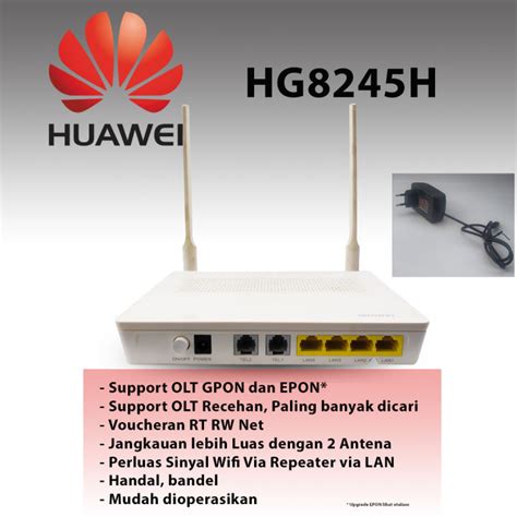 Modem Wifi Router Huawei Hg8245h Ont Gpon Epon Olt Recehan Lazada