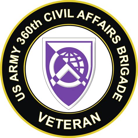 U S Army 360th Civil Affairs Brigade Veteran Sticker Decal