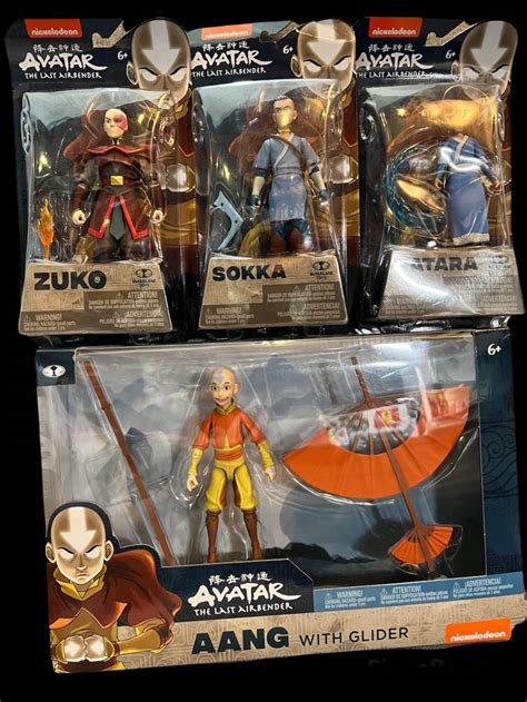 McFarlane Avatar Last Airbender Set Of 5 Aang Sokka Katara Zuko Appa