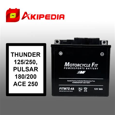 Aki Motor Suzuki Thunder 125 Accu Aki Kering MF FITM7Z 4A Lazada