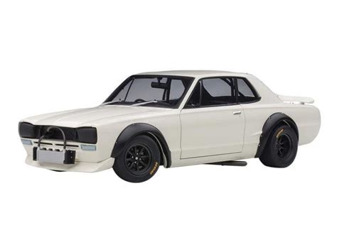 1972 Nissan Skyline GT R KPGC 10 Racing White Millennium 1 18