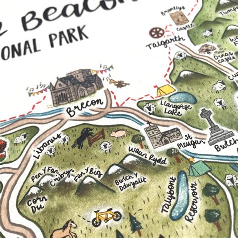 brecon beacons national park map visit crickhowell