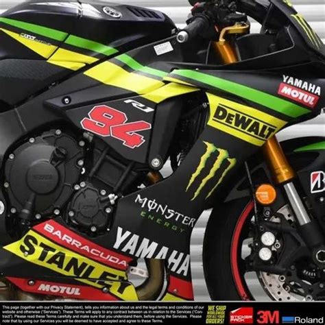 Multicolor Yamaha R R M Design Model Full Body Wrap Decal